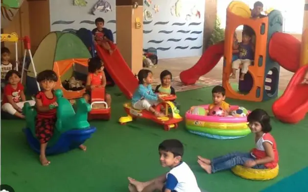 Children enjoying the indoor soft play area