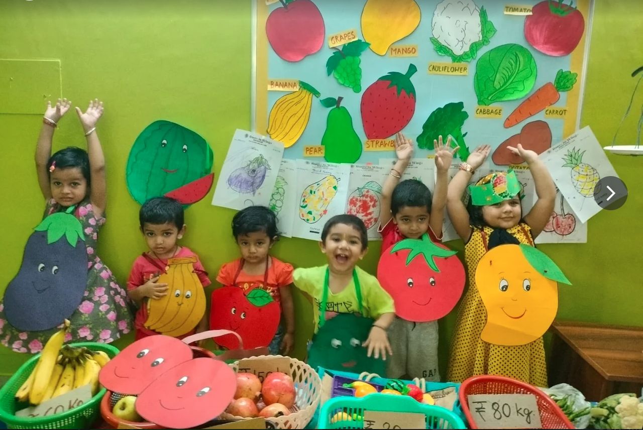 Children at a fruits and vegetables activity day